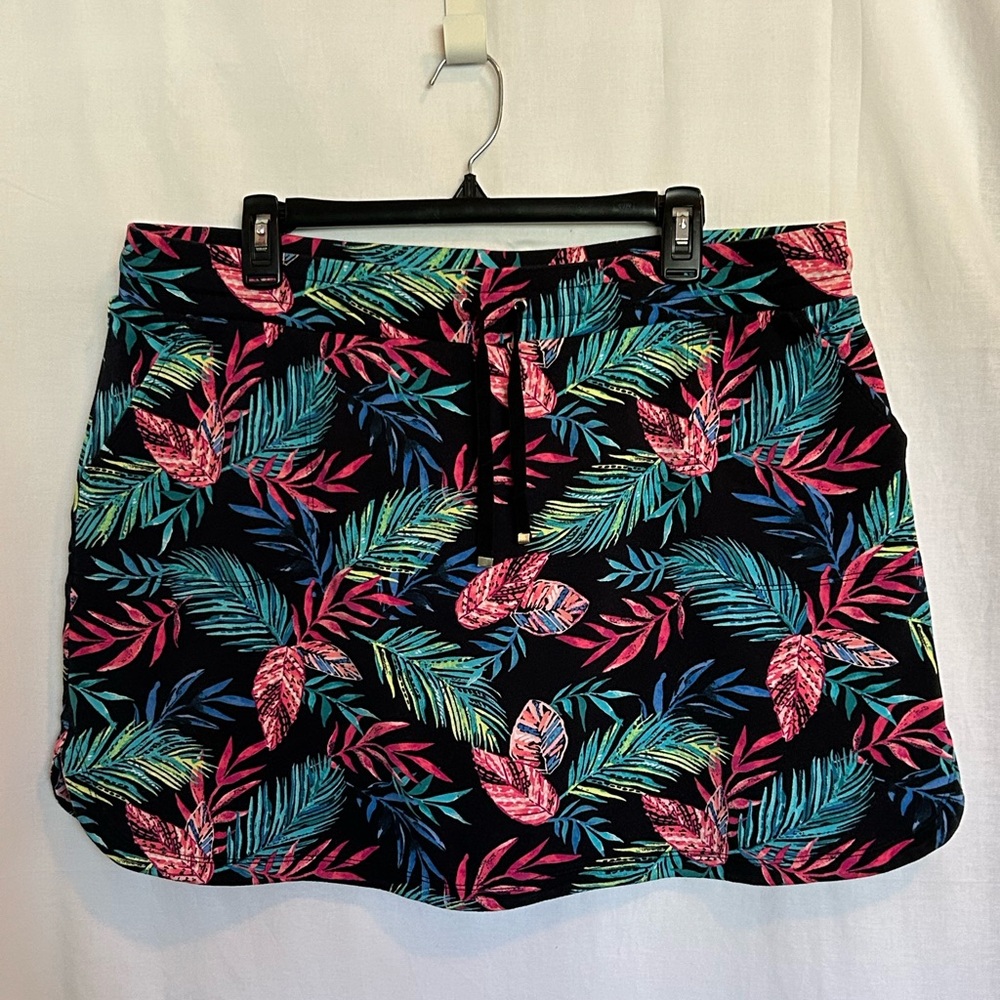 Croft & Barrow - Black Skirt with Colorful Floral Design
